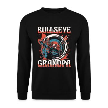 Bogenschütze Bogensport Pfeil Bogen Bogenschießen - Unisex Pullover - Schwarz - Vorne - Alina (178cm) & Michal (187cm)