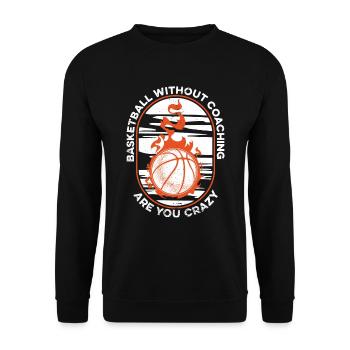 Basketballtrainer Basketball Trainer Coach - Unisex Pullover - Schwarz - Vorne - Alina (178cm) & Michal (187cm)
