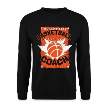 Basketballtrainer Basketball Trainer Coach - Unisex Pullover - Schwarz - Vorne - Alina (178cm) & Michal (187cm)