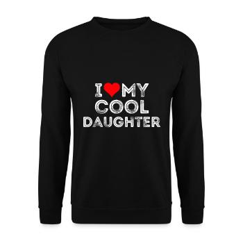 J’aime ma fille cool - Sweat-shirt Unisexe - noir - Devant - Alina (178cm) & Michal (187cm)