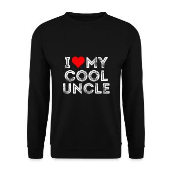 J’aime mon oncle cool - Sweat-shirt Unisexe - noir - Devant - Alina (178cm) & Michal (187cm)