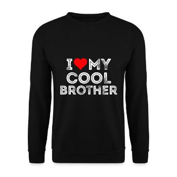 J’aime mon frère cool - Sweat-shirt Unisexe - noir - Devant - Alina (178cm) & Michal (187cm)