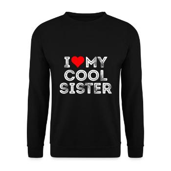 J’aime ma sœur cool - Sweat-shirt Unisexe - noir - Devant - Alina (178cm) & Michal (187cm)