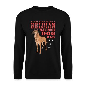 Belgian Malinois Dad Dog Owner Gift - Unisex Sweatshirt - black - Front - Alina (178cm) & Michal (187cm)