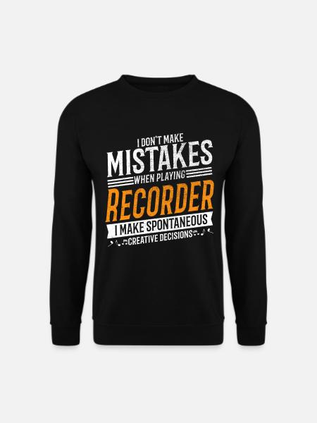 Recorder Music Lovers Recorder Players - Unisex Sweatshirt - black