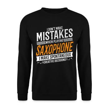 Saxophoniste Mélomane Saxophoniste créatif - Sweat-shirt Unisexe - noir - Devant - Alina (178cm) & Michal (187cm)