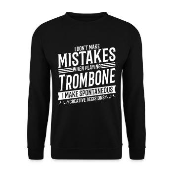 Posaunist Musikinstrument Musik Posaunist - Unisex Pullover - Schwarz - Vorne - Alina (178cm) & Michal (187cm)