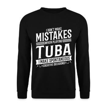 Tuba Player Musical Instrument Music Tuba - Unisex Sweatshirt - black - Front - Alina (178cm) & Michal (187cm)