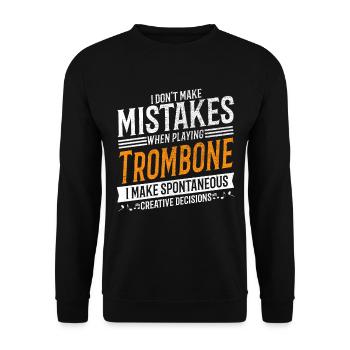 Trombone Music Lover Creative Trombonist - Sweat-shirt Unisexe - noir - Devant - Alina (178cm) & Michal (187cm)