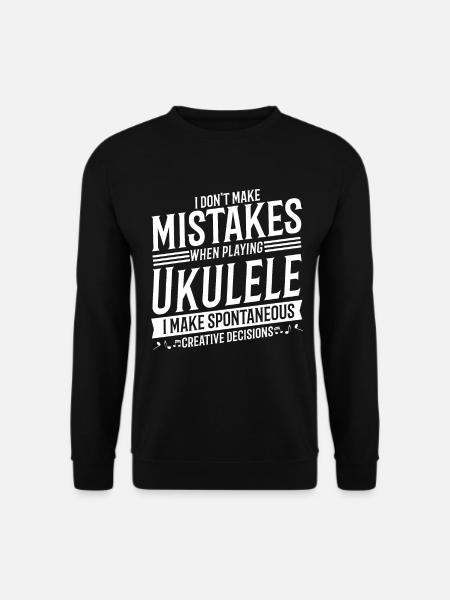 Ukulele Spieler Musikinstrument Musik Ukulele - Unisex Pullover - Schwarz