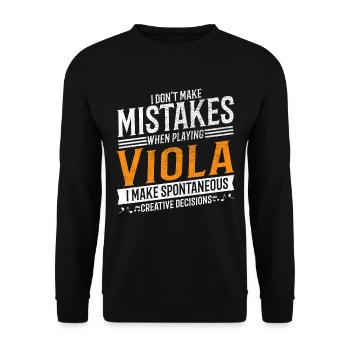 Viola Music Lovers Altiste créatif - Sweat-shirt Unisexe - noir - Devant - Alina (178cm) & Michal (187cm)