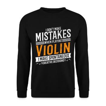 Amateurs de musique de violon Violoniste créatif - Sweat-shirt Unisexe - noir - Devant - Alina (178cm) & Michal (187cm)