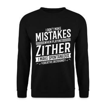 Lecteur de cithare Instrument de musique Musique Cithare - Sweat-shirt Unisexe - noir - Devant - Alina (178cm) & Michal (187cm)