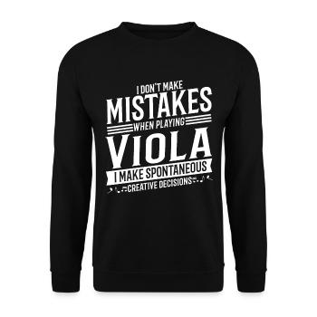 Viola Player Musical Instrument Music Violator - Sweat-shirt Unisexe - noir - Devant - Alina (178cm) & Michal (187cm)