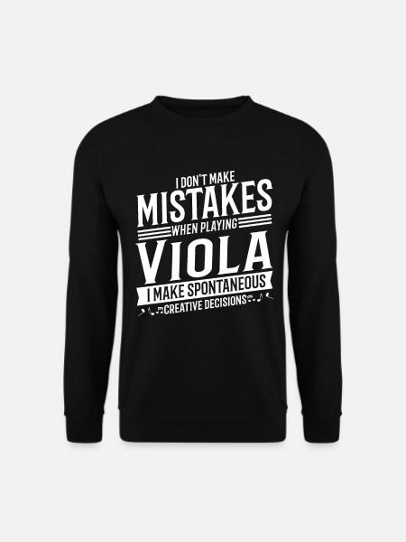 Bratsche Spieler Musikinstrument Musik Bratscher - Unisex Pullover - Schwarz