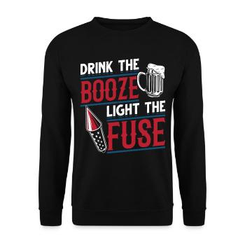 USA Beer Lovers July 4 Fireworks Director - Unisex Sweatshirt - black - Front - Alina (178cm) & Michal (187cm)