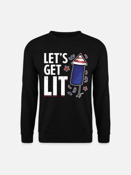 Fireworks USA Celebration Funny July 4th - Unisex Sweatshirt - black