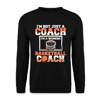 Basketballtrainer Entraîneur de basket-ball - Sweat-shirt Unisexe - noir - Devant - Alina (178cm) & Michal (187cm)