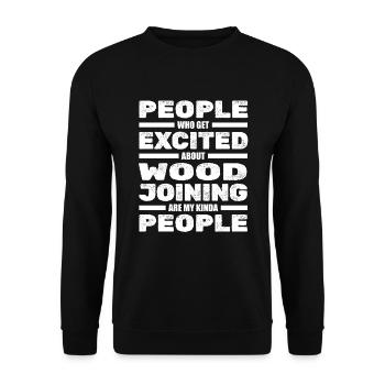 Charpentier Charpentier Menuisier Artisan - Sweat-shirt Unisexe - noir - Devant - Alina (178cm) & Michal (187cm)
