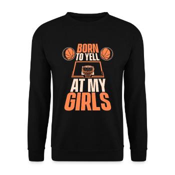 Basketballtrainer Basketball Trainer Coach - Unisex Pullover - Schwarz - Vorne - Alina (178cm) & Michal (187cm)