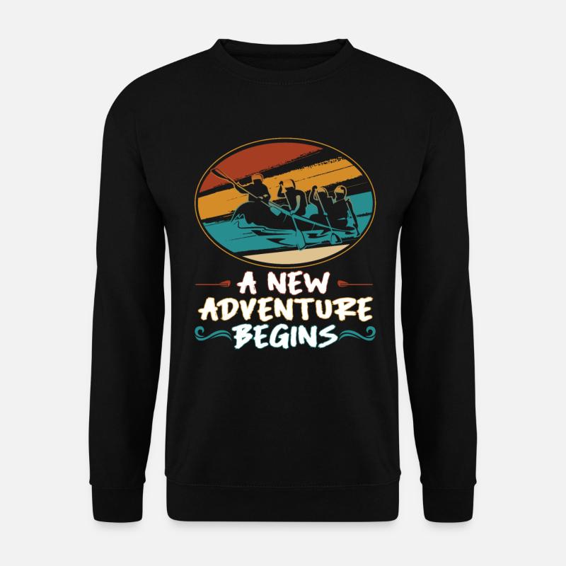 Rafting White Water Canoe Kayak - Unisex Sweatshirt - black