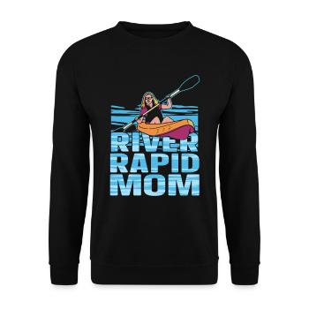 Rafting Wildwasser Kanu Kajak - Unisex Pullover - Schwarz - Vorne - Alina (178cm) & Michal (187cm)