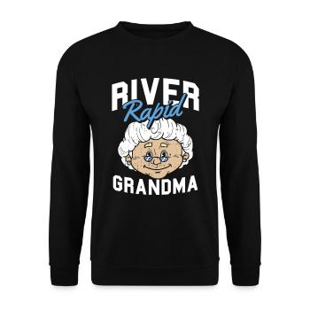 Rafting Wildwasser Kanu Kajak - Unisex Pullover - Schwarz - Vorne - Alina (178cm) & Michal (187cm)