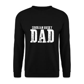 Siberian Husky Dad - Unisex Pullover - Schwarz - Vorne - Alina (178cm) & Michal (187cm)