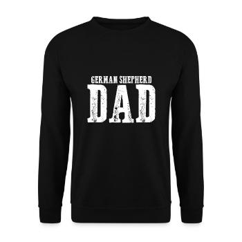 German Shepherd Dad - Unisex Pullover - Schwarz - Vorne - Alina (178cm) & Michal (187cm)