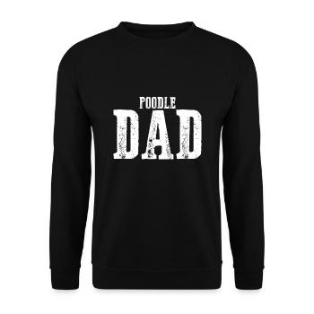 Poodle Dad - Unisex Sweatshirt - black - Front - Alina (178cm) & Michal (187cm)