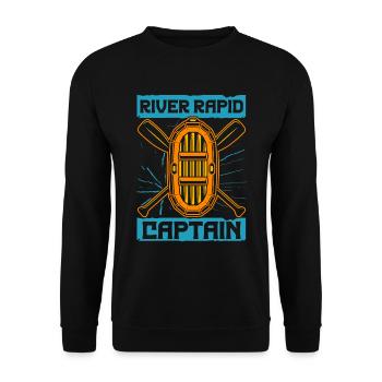 Rafting Wildwasser Kanu Kajak - Unisex Pullover - Schwarz - Vorne - Alina (178cm) & Michal (187cm)
