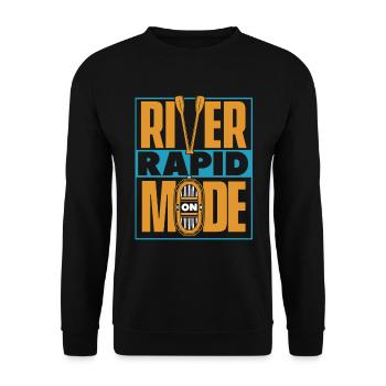 Rafting Wildwasser Kanu Kajak - Unisex Pullover - Schwarz - Vorne - Alina (178cm) & Michal (187cm)