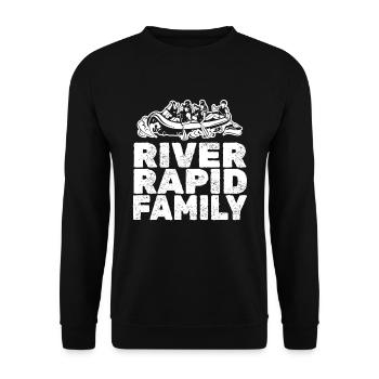 Rafting Wildwasser Kanu Kajak - Unisex Pullover - Schwarz - Vorne - Alina (178cm) & Michal (187cm)