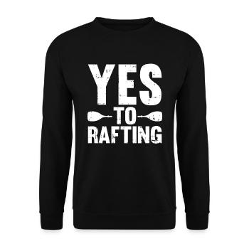 Rafting Wildwasser Kanu Kajak - Unisex Pullover - Schwarz - Vorne - Alina (178cm) & Michal (187cm)