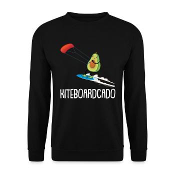 Kitesurfen Kiteboarding Kite Kiten - Unisex Pullover - Schwarz - Vorne - Alina (178cm) & Michal (187cm)