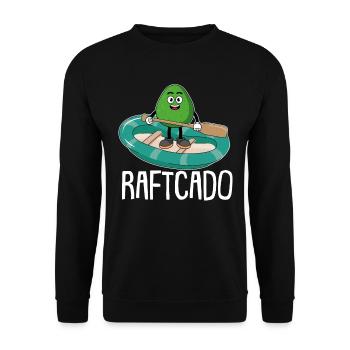 Rafting Wildwasser Kanu Kajak - Unisex Pullover - Schwarz - Vorne - Alina (178cm) & Michal (187cm)