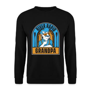 Rafting Wildwasser Kanu Kajak - Unisex Pullover - Schwarz - Vorne - Alina (178cm) & Michal (187cm)