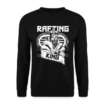 Rafting Wildwasser Kanu Kajak - Unisex Pullover - Schwarz - Vorne - Alina (178cm) & Michal (187cm)