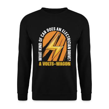 Electrician Electrical Engineer Electronics Technician - Unisex Sweatshirt - black - Front - Alina (178cm) & Michal (187cm)
