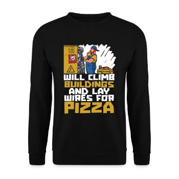 Electrician Electrical Engineer Electronics Technician - Unisex Sweatshirt - black - Front - Alina (178cm) & Michal (187cm)