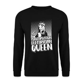 Electrician Electrical Engineer Electronics Technician - Unisex Sweatshirt - black - Front - Alina (178cm) & Michal (187cm)