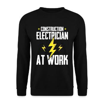 Electrician Electrical Engineer Electronics Technician - Unisex Sweatshirt - black - Front - Alina (178cm) & Michal (187cm)
