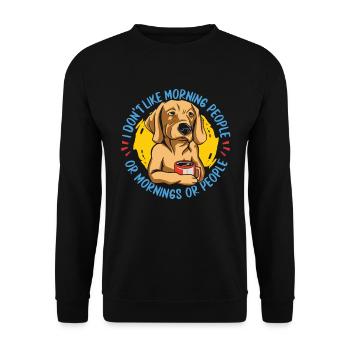 Golden Retriever - Unisex Sweatshirt - black - Front - Alina (178cm) & Michal (187cm)