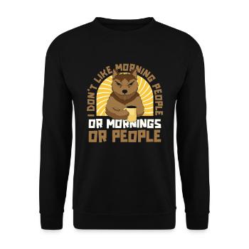 Australischer Rinderhund Hund - Unisex Pullover - Schwarz - Vorne - Alina (178cm) & Michal (187cm)