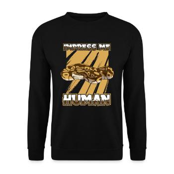 Boa Constrictor Serpent - Sweat-shirt Unisexe - noir - Devant - Alina (178cm) & Michal (187cm)