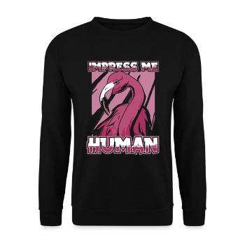 Flamant - Sweat-shirt Unisexe - noir - Devant - Alina (178cm) & Michal (187cm)
