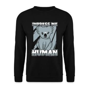 Koala Koala Bear - Unisex Sweatshirt - black - Front - Alina (178cm) & Michal (187cm)