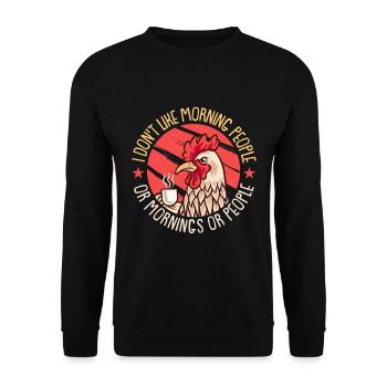 Chicken Farm Farmer Farmer Chicken Farmer - Unisex Sweatshirt - black - Front - Alina (178cm) & Michal (187cm)