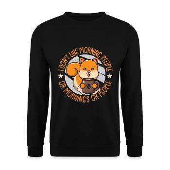 Squirrel - Unisex Sweatshirt - black - Front - Alina (178cm) & Michal (187cm)