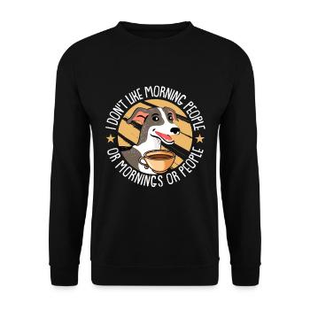 Greyhound Dog - Unisex Sweatshirt - black - Front - Alina (178cm) & Michal (187cm)